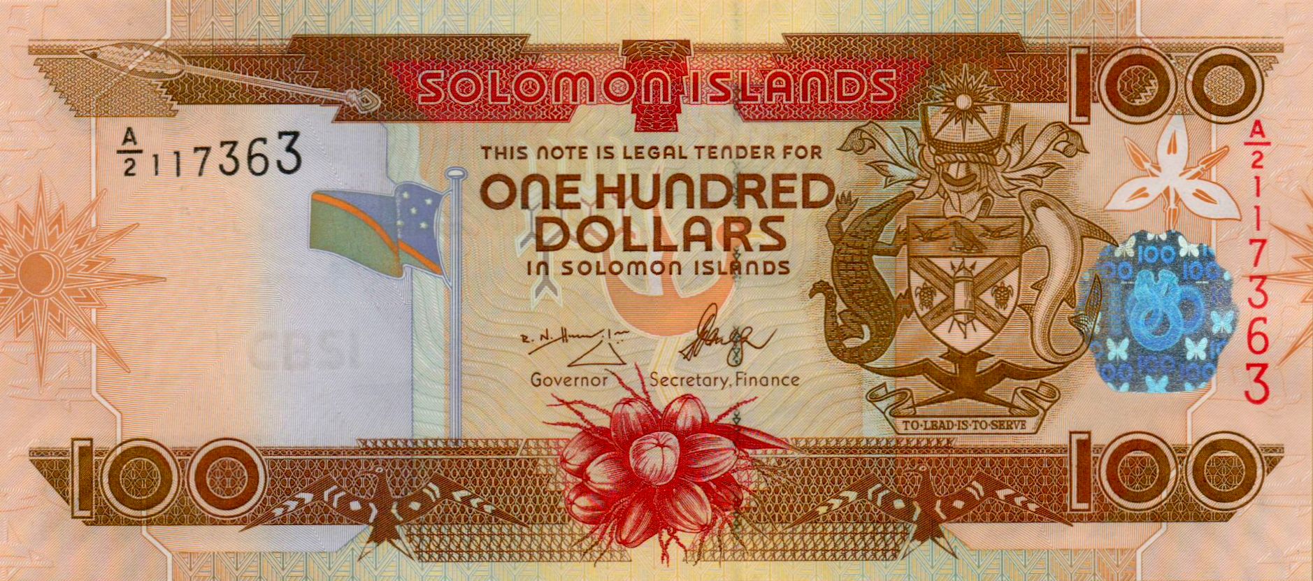 Solomon Islands 100 2004 UNC P-30/1